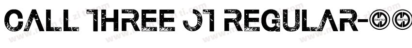Call Three OT Regular字体转换